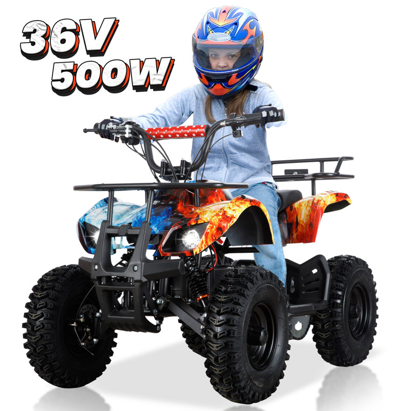 JOYRACER 36V Electric ATV Dirt Quad with 500W Brushless Powerful Motor for Ages 6 3 adjustable speeds Reviews Wayfair